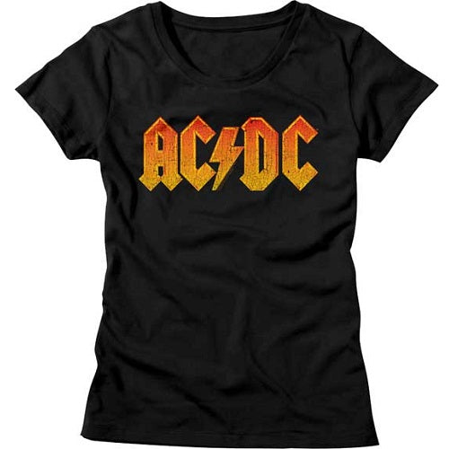 Junior's ACDC Distress Orange T-Shirt product image 1