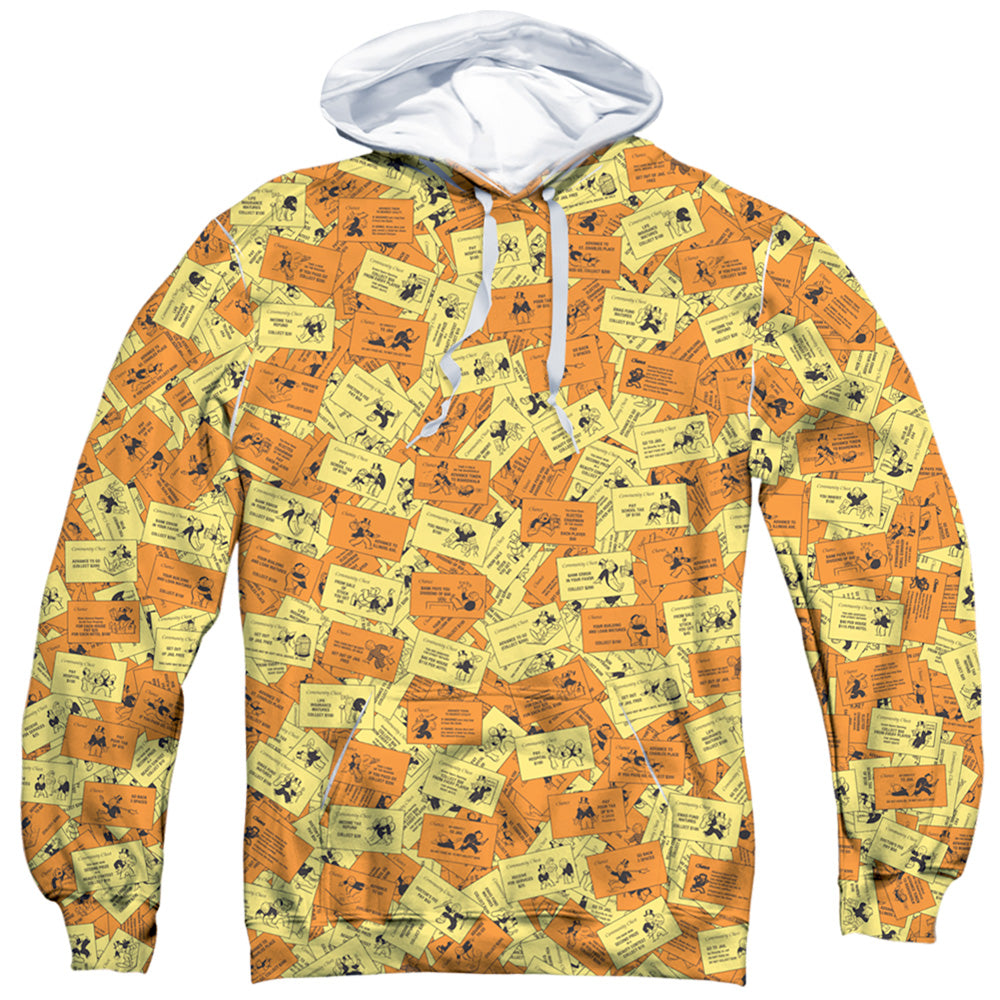 Monopoly Chance Chest Cards Sublimated Pullover Hoodie product image 1