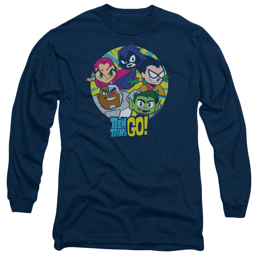 Men's Teen Titans Go! Go Go Group Long Sleeve Tee product image 1