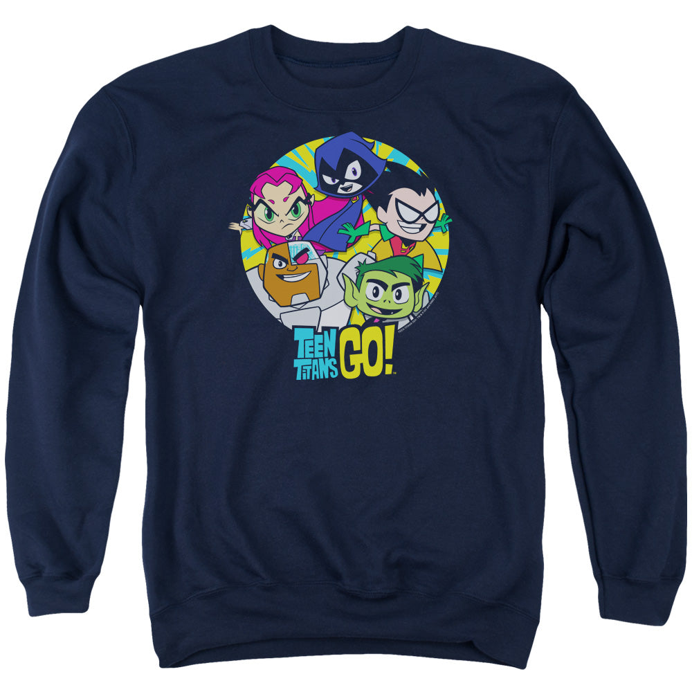 Men's Teen Titans Go! Go Go Group Crewneck Sweatshirt product image 1