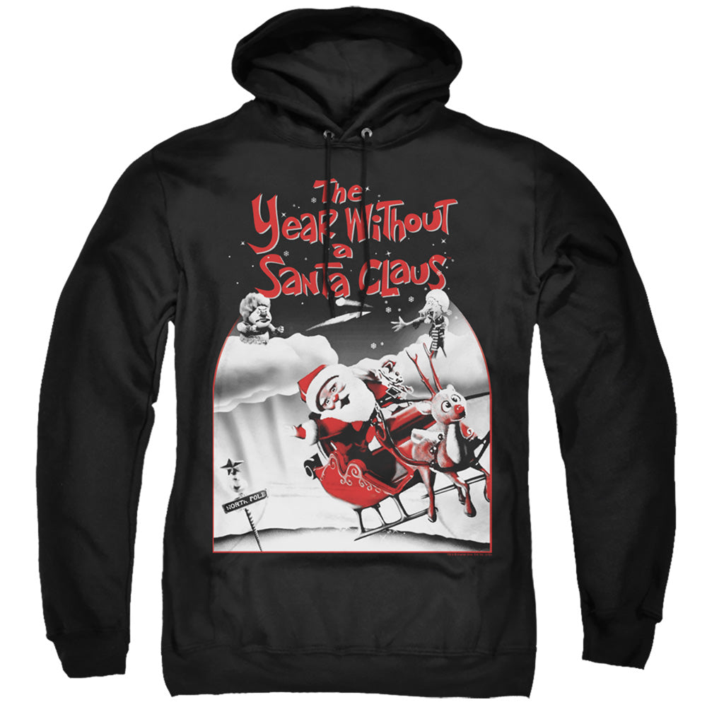 Men's The Year Without A Santa Claus Santa Poster Pullover Hoodie